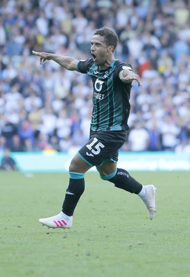 310819 - Leeds United v Swansea City - Sky Bet Championship -  Wayne Routledge of Swansea celebrates scoring the 1st goal of the match