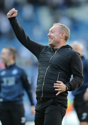 310819 - Leeds United v Swansea City - Sky Bet Championship -  Manager Steve Cooper  of Swansea salutes the fans at the end of the game