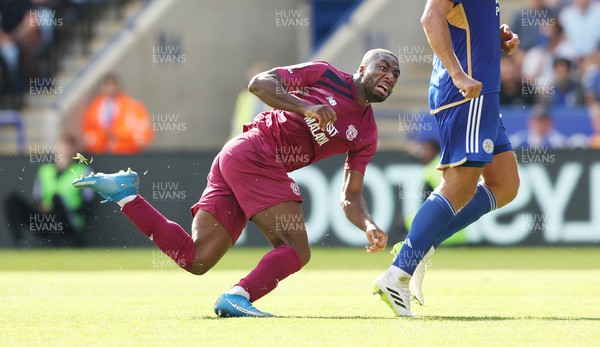 190823 - Leicester City v Cardiff City - Sky Bet Championship - Yakou Meite of Cardiff reacts to failing to score in an open goal in the 2nd half