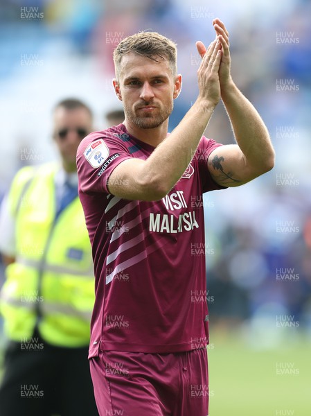 190823 - Leicester City v Cardiff City - Sky Bet Championship - Aaron Ramsey of Cardiff applauds the fans at the end of the match