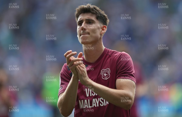 190823 - Leicester City v Cardiff City - Sky Bet Championship - Callum O'Dowda of Cardiff applauds the fans at the end of the match
