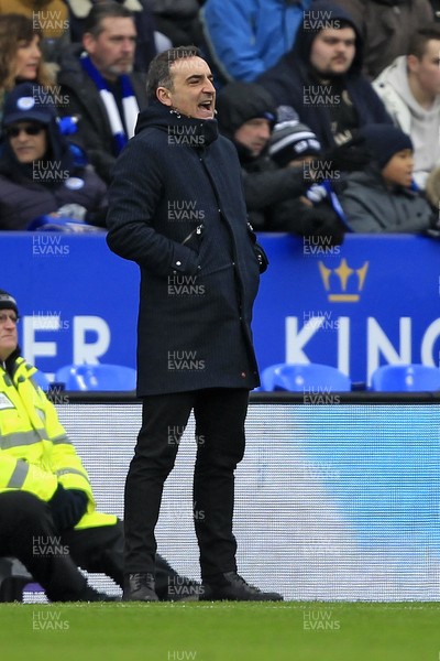 030218 - Leicester City v Swansea City, Premier League - Swansea City Manager Carlos Carvalhal during the match