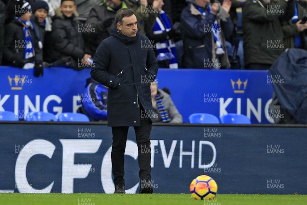 030218 - Leicester City v Swansea City, Premier League - Swansea City Manager Carlos Carvalhal during the match