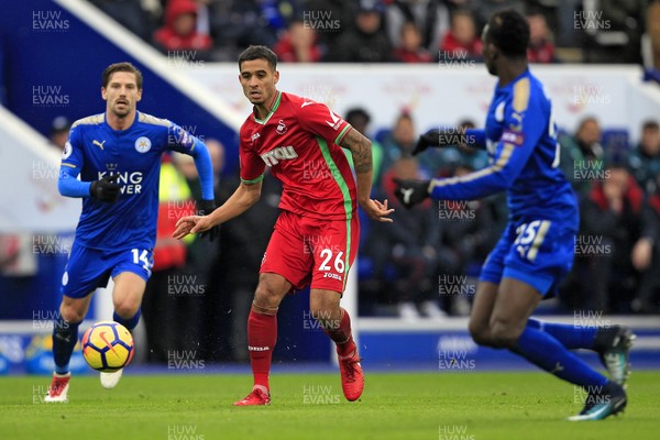 030218 - Leicester City v Swansea City, Premier League - Kyle Naughton of Swansea City in action
