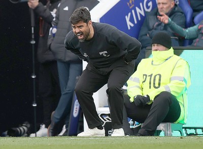 110426 - Leicester City v Swansea City - Sky Bet Championship - Swansea manager Vitor Matos showing anxiety during the match
