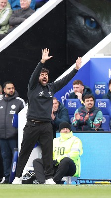 110426 - Leicester City v Swansea City - Sky Bet Championship - Swansea manager Vitor Matos showing anxiety during the match