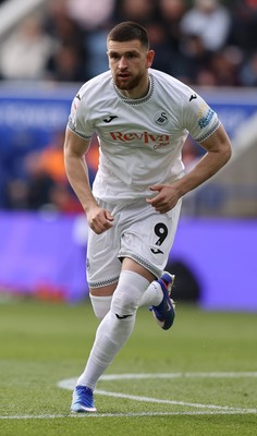 110426 - Leicester City v Swansea City - Sky Bet Championship - Zan Vipotnik of Swansea