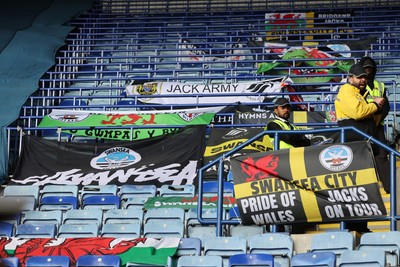 110426 - Leicester City v Swansea City - Sky Bet Championship - Fans flags