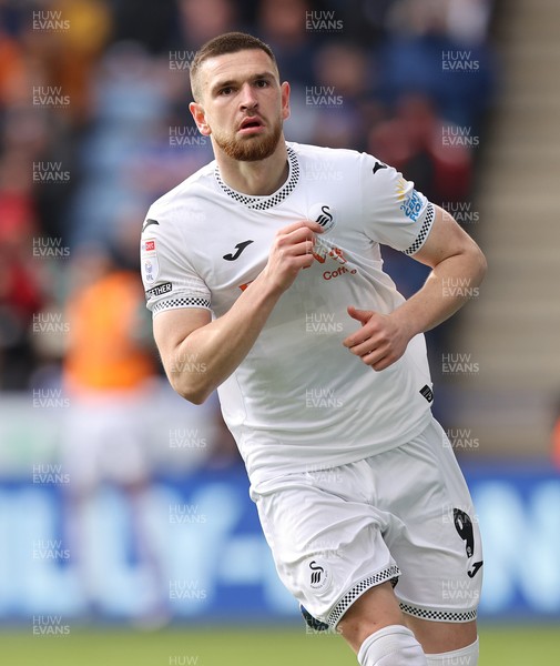 110426 - Leicester City v Swansea City - Sky Bet Championship - Zan Vipotnik of Swansea celebrates scoring the only goal of the match