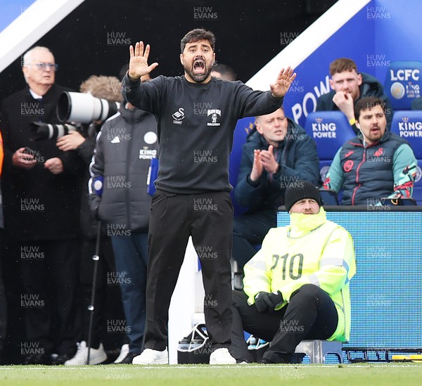 110426 - Leicester City v Swansea City - Sky Bet Championship - Swansea manager Vitor Matos showing anxiety during the match
