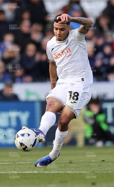 110426 - Leicester City v Swansea City - Sky Bet Championship - Gustavo Nunes of Swansea