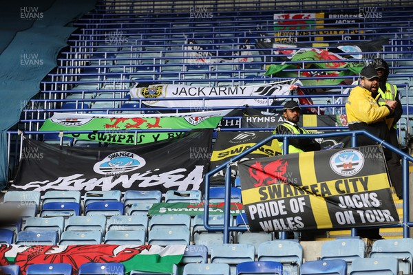 110426 - Leicester City v Swansea City - Sky Bet Championship - Fans flags