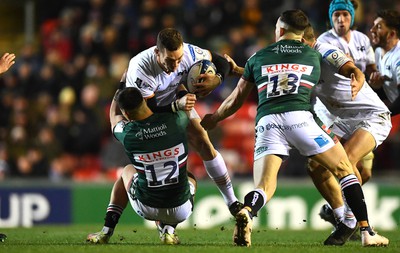 200123 - Leicester Tigers v Ospreys - Heineken Champions Cup - George North of Ospreys is tackled by Dan Kelly of Leicester