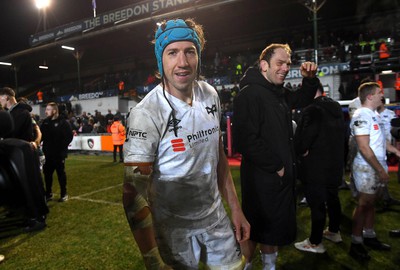 200123 - Leicester Tigers v Ospreys - Heineken Champions Cup - Justin Tipuric of Ospreys celebrates