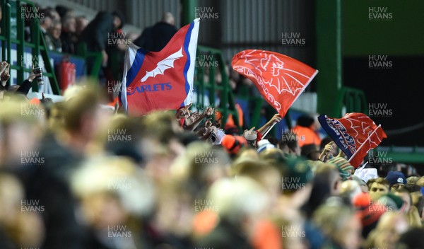 191018 - Leicester Tigers v Scarlets - European Rugby Champions Cup - Scarlets fans