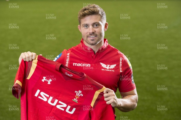 030817 -  Leigh Halfpenny after signing a National Dual Contract with the Welsh Rugby Union and Scarlets