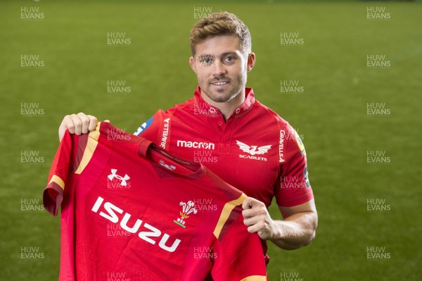 030817 -  Leigh Halfpenny after signing a National Dual Contract with the Welsh Rugby Union and Scarlets