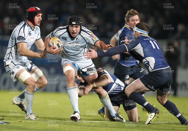 271012 Leinster v Blues - RaboDirect Pro 12 - Andries Pretorious of Cardiff hands off Fergus McFadden of Leinster 