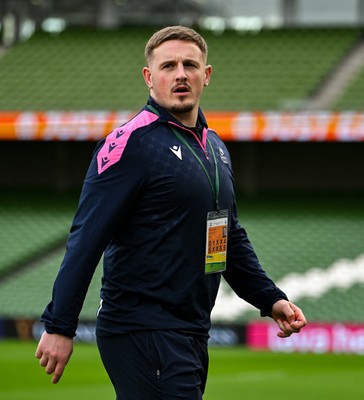 010325 - Leinster v Cardiff Rugby - United Rugby Championship - Dafydd Hughes of Cardiff before the match