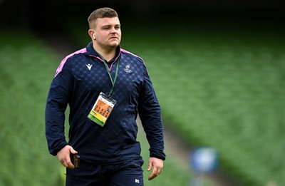 010325 - Leinster v Cardiff Rugby - United Rugby Championship - Danny Southworth of Cardiff before the match