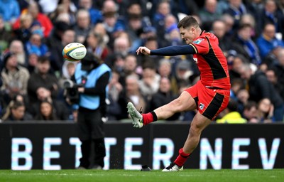 010325 - Leinster v Cardiff Rugby - United Rugby Championship - Callum Sheedy of Cardiff kicks a conversion