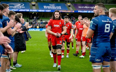 010325 - Leinster v Cardiff Rugby - United Rugby Championship - Rory Thornton of Cardiff after the match