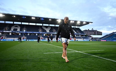 101026 - Leinster v Cardiff Rugby - United Rugby Championship - Semisi Paea of Cardiff walks the pitch before the match