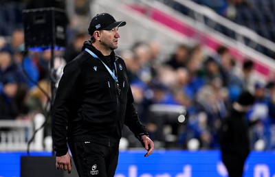 101026 - Leinster v Cardiff Rugby - United Rugby Championship - Cardiff Rugby coach Corniel van Zyl before the match