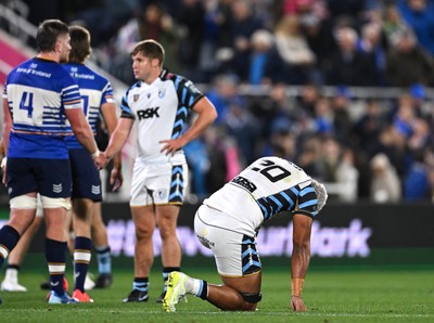 101026 - Leinster v Cardiff Rugby - United Rugby Championship - Semisi Paea of Cardiff after his side's defeat
