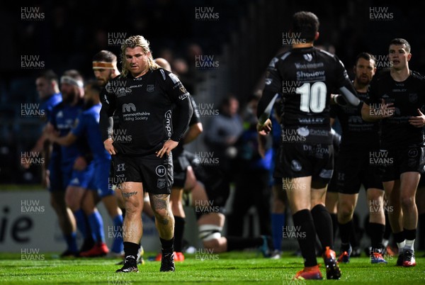 011119 - Leinster v Dragons - Guinness PRO14 -  Richard Hibbard of Dragons after his side conceded a try