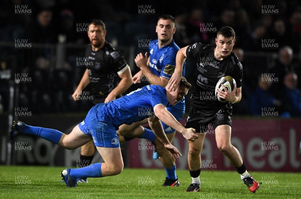 011119 - Leinster v Dragons - Guinness PRO14 -  Owen Jenkins of Dragons is tackled by Rory O'Loughlin of Leinster 
