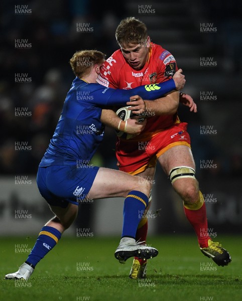241117 - Leinster v Dragons - Guinness PRO14 -   Aaron Wainwright of Dragons is tackled by Cathal Marsh of Leinster
