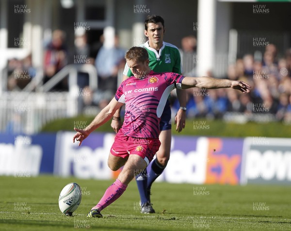 131012 Leinster v Exeter - Heineken Cup - Gareth Steenson of Exeter has an attempt with a kick 