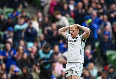 160526 - Leinster v Ospreys - United Rugby Championship - Iestyn Hopkins of Ospreys after his side conceded a ninth try