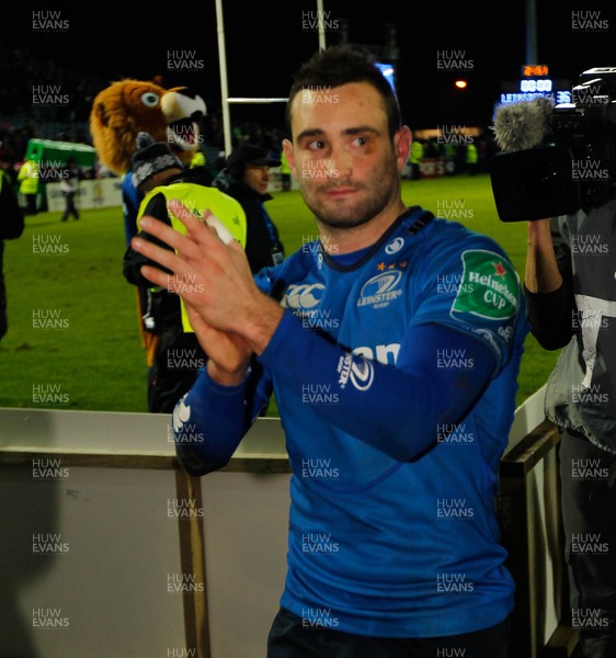 170114 - Leinster v Ospreys - Heineken European Cup - Dave Kearney of Leinster salutes Leinster fans