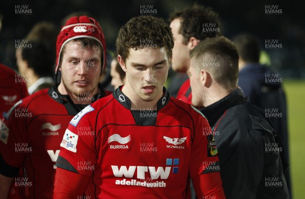 04.03.11.Leinster v Scarlets. George North of Scarlets at the end of the game  