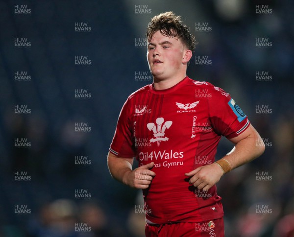 181123 - Leinster v Scarlets - United Rugby Championship - Iwan Shenton of Scarlets after the match