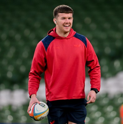 270326 - Leinster v Scarlets - United Rugby Championship - Jac Price of Scarlets