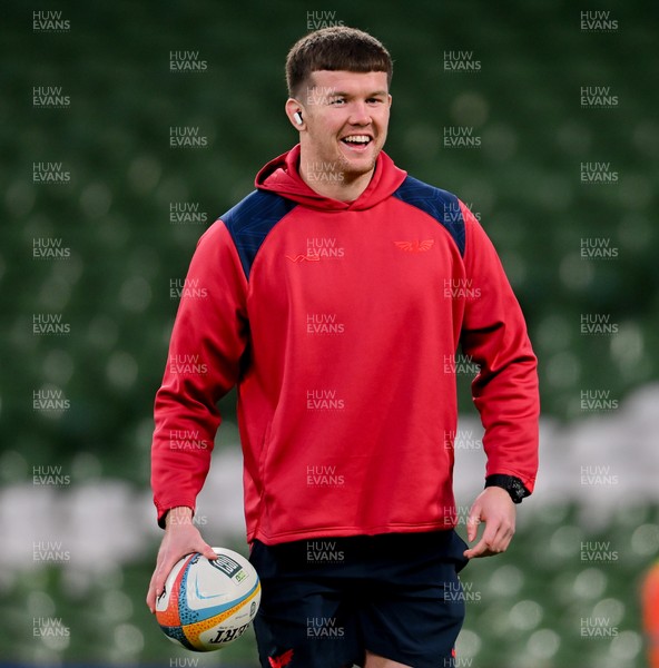 270326 - Leinster v Scarlets - United Rugby Championship - Jac Price of Scarlets