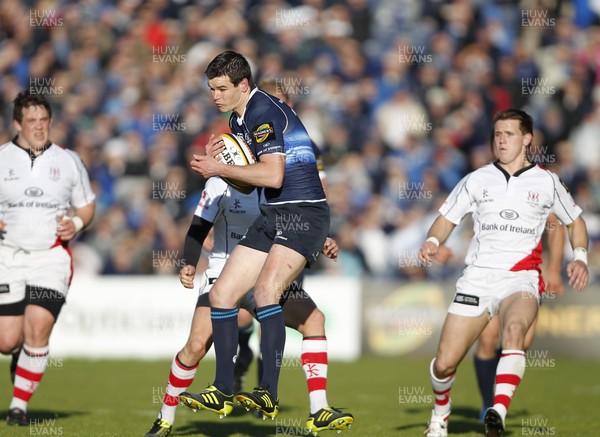 13.05.11 - Leinster v Ulster - Magners League Play-off Jonathan Sexton of Leinster is tackled by Ian Humphreys of Ulster 