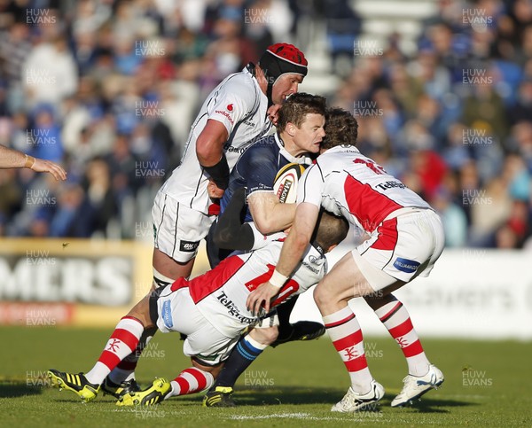 13.05.11 - Leinster v Ulster - Magners League Play-off Brian O'Driscoll of Leinster is tackled by Ian Humphreys, Johann Muller and Simon Danielli of Ulster 