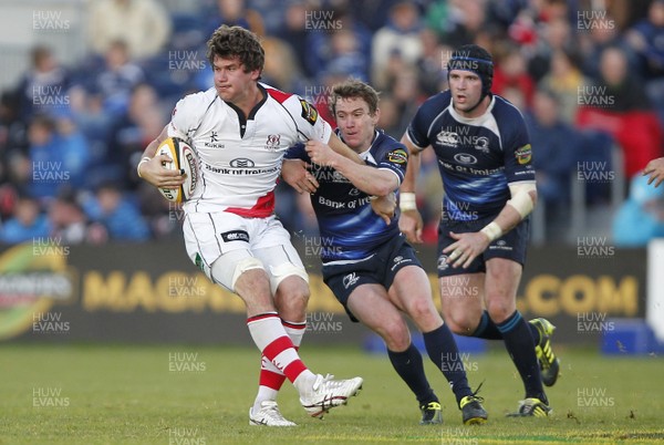 13.05.11 - Leinster v Ulster - Magners League Play-off Robbie Diack of Ulster is tackled by Eoin Reddan of Leinster 