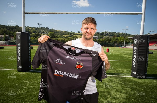240821 - Dragons loan signing Lewis Jones at the club's Ystrad Mynach training centre
