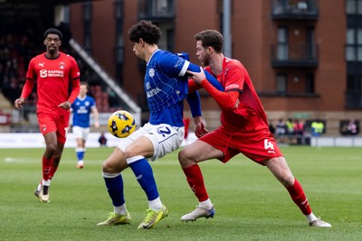 100126 - Leyton Orient v Cardiff City - Sky Bet League 1 - Yousef Salech of Cardiff City is challenged by Jack Simpson of Leyton Orient
