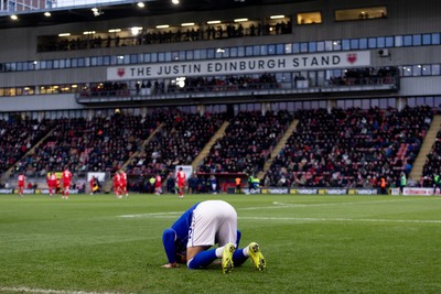 100126 - Leyton Orient v Cardiff City - Sky Bet League 1 - Yousef Salech of Cardiff City celebrates after scoring their sides first goal to make it 1 - 1