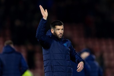 100126 - Leyton Orient v Cardiff City - Sky Bet League 1 - Brian Barry-Murphy manager of Cardiff City waves the fans after their final whistle