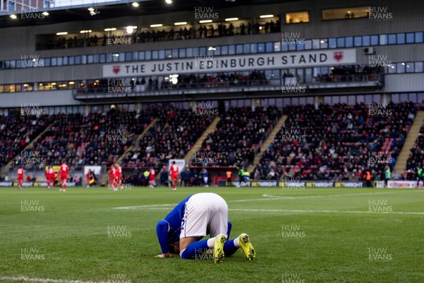 100126 - Leyton Orient v Cardiff City - Sky Bet League 1 - Yousef Salech of Cardiff City celebrates after scoring their sides first goal to make it 1 - 1