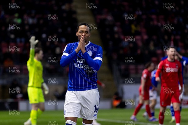 100126 - Leyton Orient v Cardiff City - Sky Bet League 1 - Chris Willock of Cardiff City reacts after missing a chance