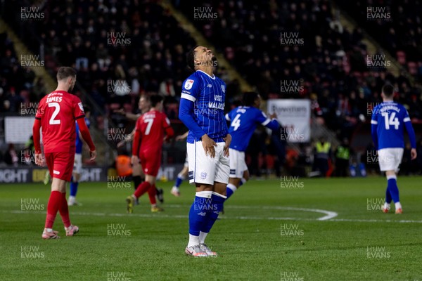 100126 - Leyton Orient v Cardiff City - Sky Bet League 1 - Chris Willock of Cardiff City reacts after missing a chance