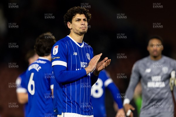 100126 - Leyton Orient v Cardiff City - Sky Bet League 1 - Yousef Salech of Cardiff City applauds the fans after their final whistle